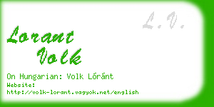 lorant volk business card